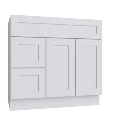 VANITY SINK BASE 42" LEFT 3 DRAWER