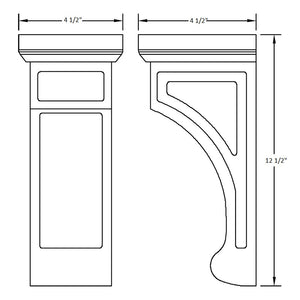 Avalon CORBEL 4 1/2" X 12 1/2" X 4 1/2"