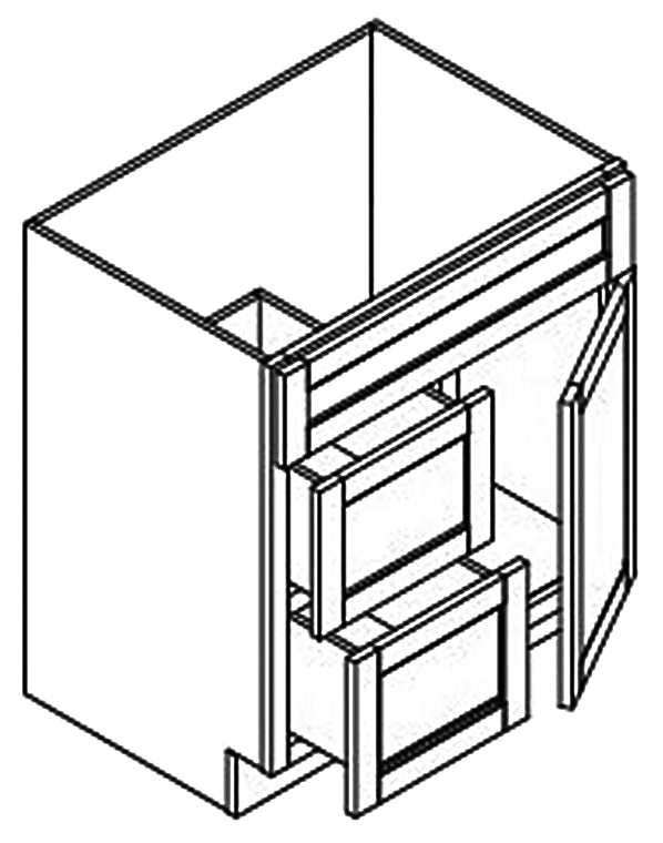 Soda Vanity Sink Base With a  Door on the Right 30"x34.5"x21"