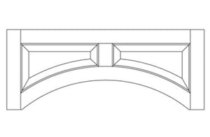 Avalon RAISED PANEL DOOR VALANCE 60" X 12" X 3/4"