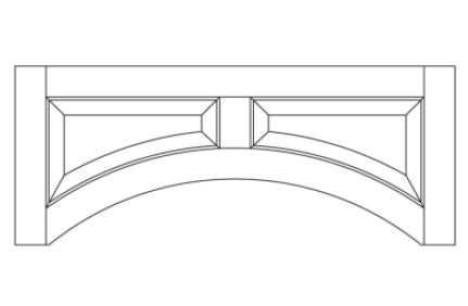 Perla RAISED PANEL DOOR VALANCE 60" X 12" X 3/4"