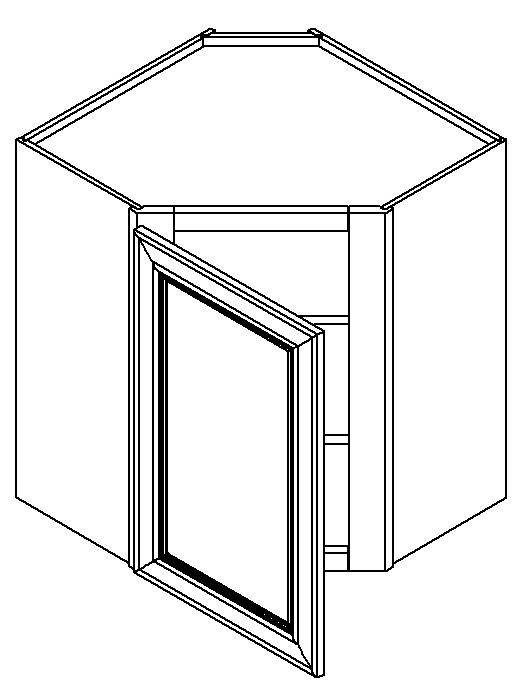 WALL DIAGONAL CORNER CABINET 24" X 30"