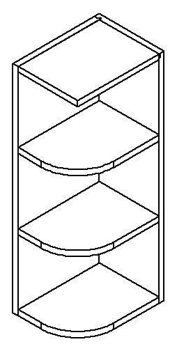 Soda WALL END SHELF 09" X 30"