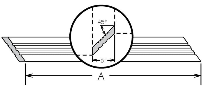 Avalon FLUTED FILLER EXTENSION 3" X 96"