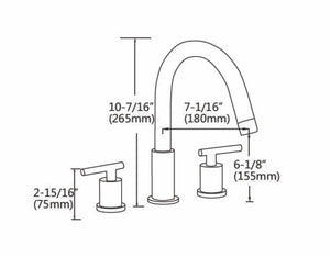 Ratel 8" Widespread 2-Handle Bathroom faucet in Brushed Nickel