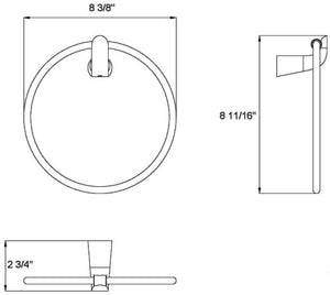 Towel Ring Brush nickel