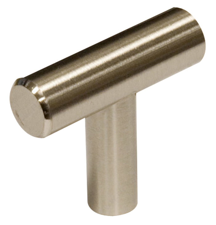 STEEL T BAR KNOB 1 9/16"L_1 3/8"H Brushed Nickel