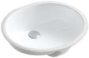 Ceramic oval undermount sink  19 1/2"L x 16"W x 8 1/4"H