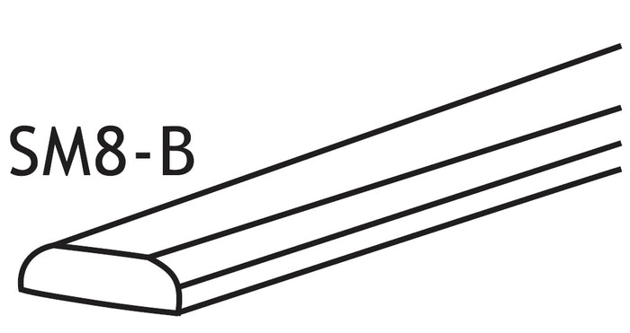 Charlton SCRIBE MOLDING 3/4" X 1/4" X 96" 2 EDGE ROUND