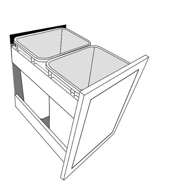 Soda WASTE BASKET 18"-2 INSERT (Order 2 RV358)